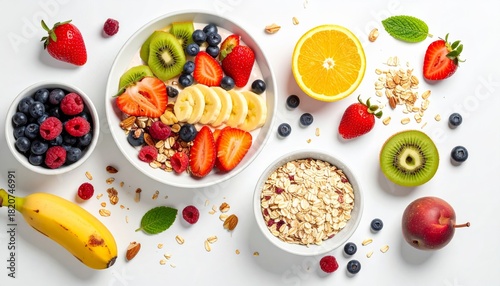 Healthy fresh vegetable salad with beans, tomato, and green pepper on a white plate for a delicious vegetarian meal