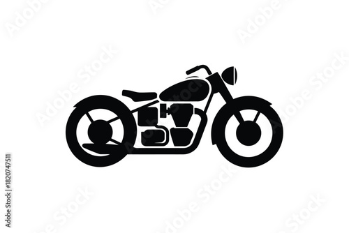 Classic motorcycle silhouette icon