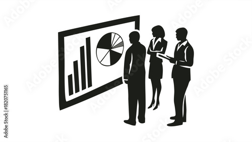 Colorful digital business scene with diverse team