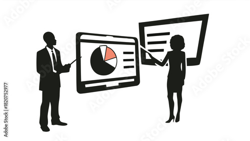 High detail digital art of coworkers collaborating on a project