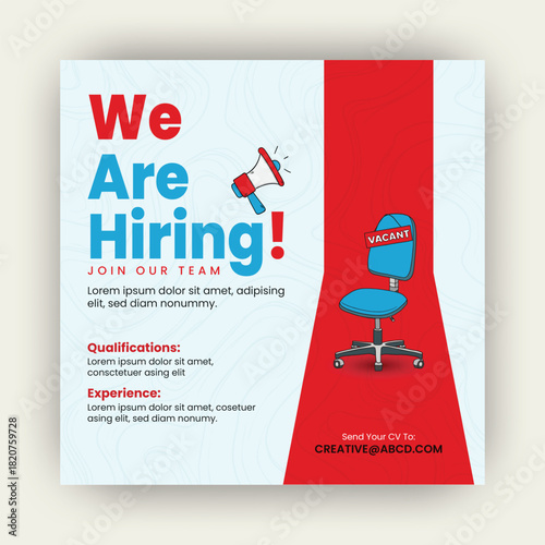 We are hiring join our team job opening announcement
