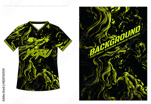 sublimation jersey design roots stripes batik marble green liquid paint brush