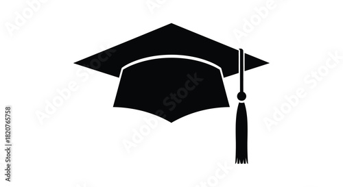 Graduation cap silhouette academic achievement and educational success symbol silhouette