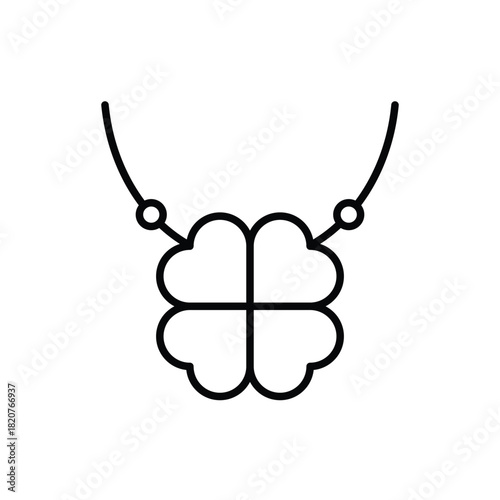 Necklace jewelry icon. Outline set of necklace jewelry vector icons for web design isolated on white background