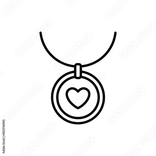 Necklace jewelry icon. Outline set of necklace jewelry vector icons for web design isolated on white background