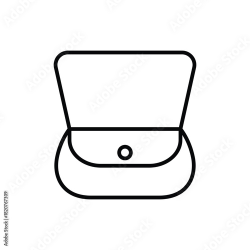 bags icon, sling bag. Vector graphic illustration. Suitable for website design. slingbag fashion flat technical drawing template isolated