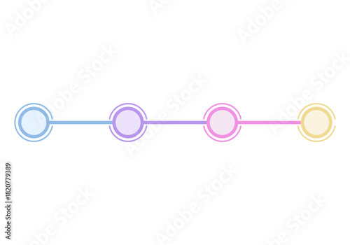 4 steps infographics template for presentation. Vector illustration.