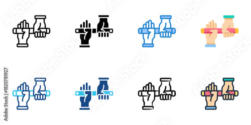 Relay Race icon set multiple style collection 

