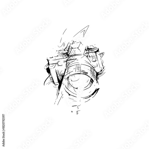 Camera illustration showcasing artistic design and creativity in visual storytelling