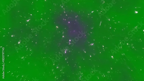 Chaotic purple spell sparks explode outward on green screen, perfect for witchcraft magic, mystical VFX, dark fantasy overlays, and cinematic particle effects