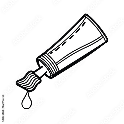 Isolated vector illustration of plastic water, red wine, and blue glass bottles with liquid, a paint pen, and a green marker object