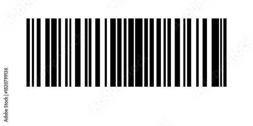 Generic Black Barcode Label with Transparent Background for Product Identification
