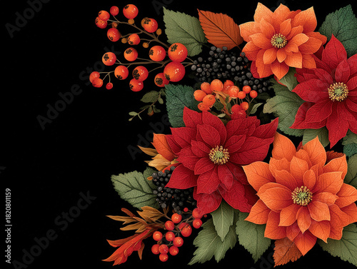 Holiday background black