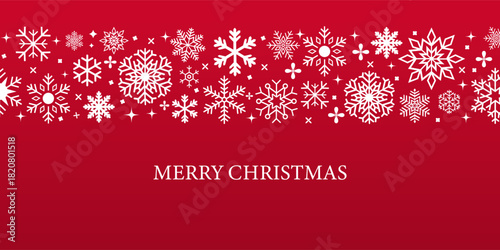 Vector red Christmas background with snowflakes. Element for your design. Concept for Christmas, holidays, greetings, cards, etc.