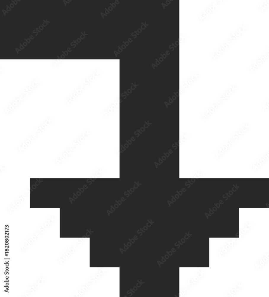 Fototapeta premium Pixel art different directions 8 bit gaming console style sign. Interface icon