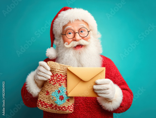 Santa with a mail bag
