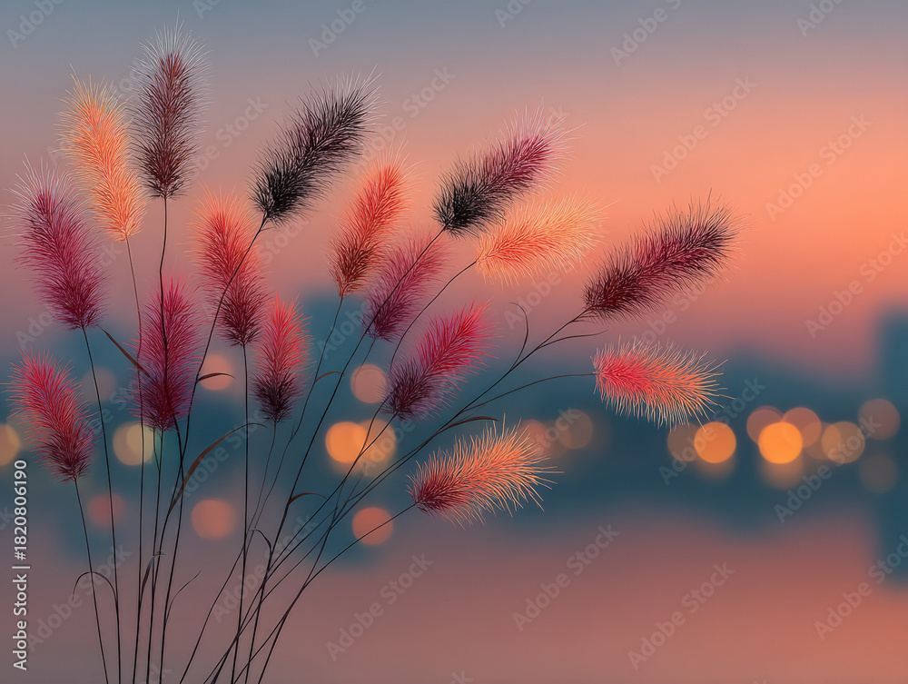 Obraz premium Summer sunset background