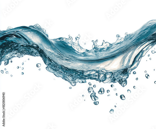 Water flow isolated on white