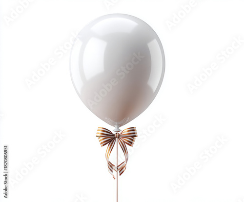 White balloon isolated on w...