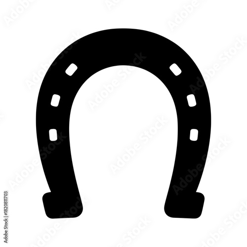 Black silhouette of a horseshoe