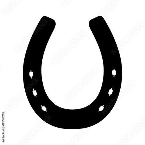 Black horseshoe icon
