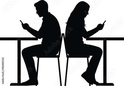 Digital Disconnection vs. Romantic Connection Silhouette BundleDigital Disconnection vs. Romantic Connection Silhouette Bundle