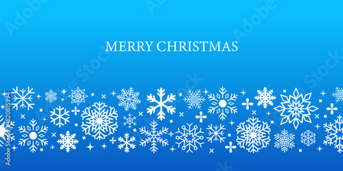 Vector blue Christmas background with snowflakes. Element for your design. Concept for Christmas, holidays, greetings, cards, etc.