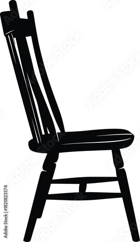 wooden chair isolated on white