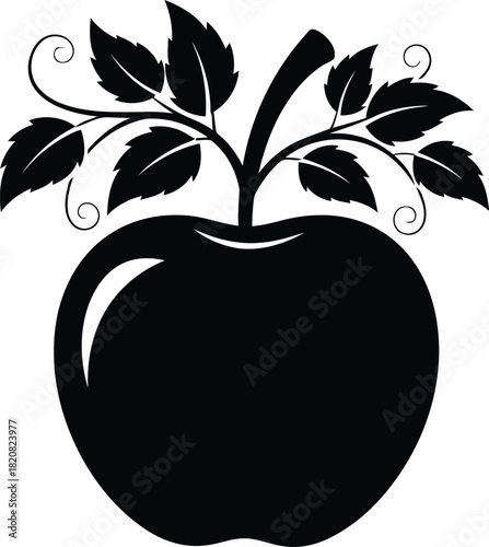 vector illustration of an apple