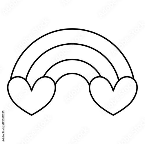 heart with a rainbow