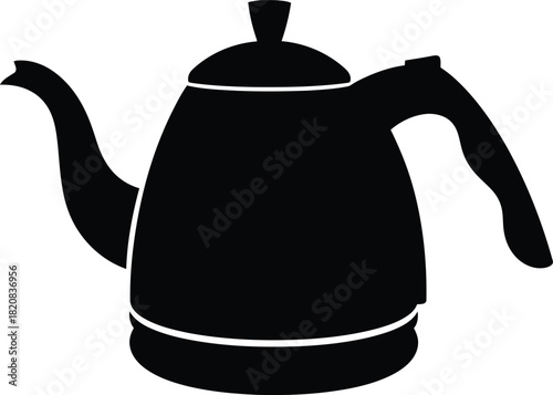 Modern electric gooseneck kettle pour over coffee tea maker vector