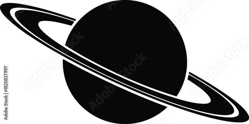 Stylized saturn planet icon isolated vector illustration vector