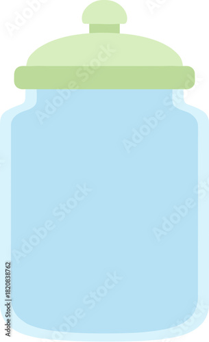 Simple flat vector illustration of a baby feeding bottle.