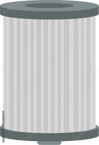 Cylindrical pleated filter cartridge for air or oil purification.