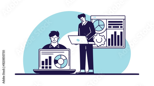 Data scientist meticulously examining complex machine learning algorithms and data visualizations on a digital screen showcasing analytical insights and technological innovation