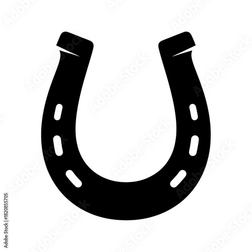 Black silhouette of a horseshoe