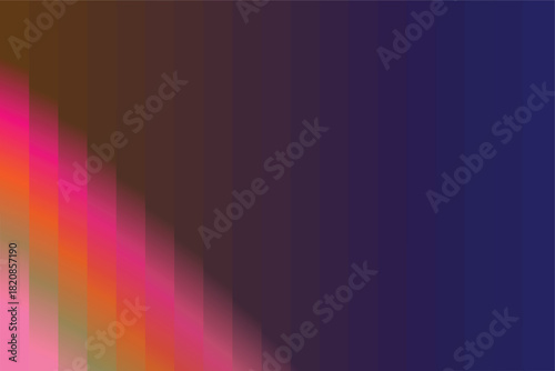 Abstract gradient of vibrant pink orange and yellow hues blending into deep purple and blue background