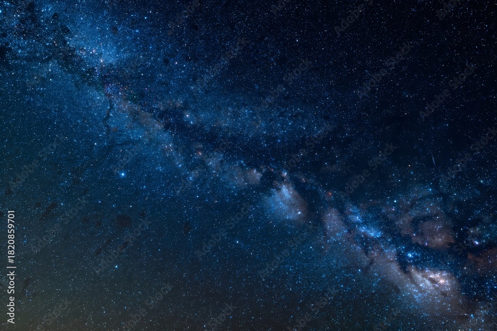 Fototapeta premium Milky Way Galaxy Over Night Sky - Astrophotography