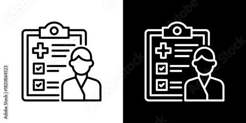 Health Checkup Icons. Fresh Line Design Built For Creative Flexibility In Light And Dark Versions. 