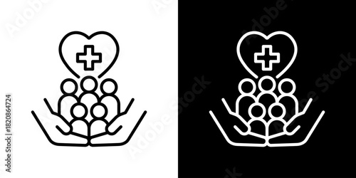 Public Health Icons. Fresh Line Design Built For Creative Flexibility In Light And Dark Versions. 