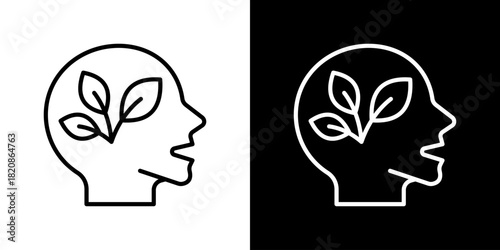 Mental Hygiene Icons. Fresh Line Design Built For Creative Flexibility In Light And Dark Versions. 