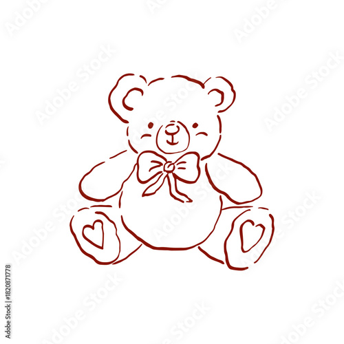 Hand drawn whimsical Christmas decor Elements. Sketch Holidays print. Cute Christmas vector illustration