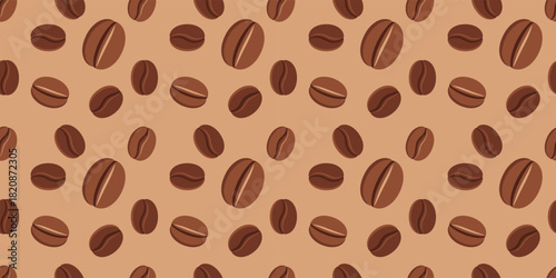 coffee beans seamless background, Coffee beans Background, coffee background. Coffee Beans Illustration