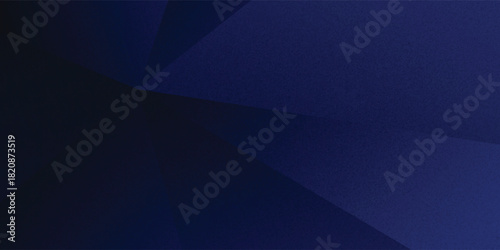 Dark blue black silver abstract pattern background. Geometric shapes. Lines, triangles, angles, folds, polygons, 3D diamonds.