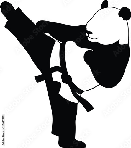 Kung fu panda karate kick action