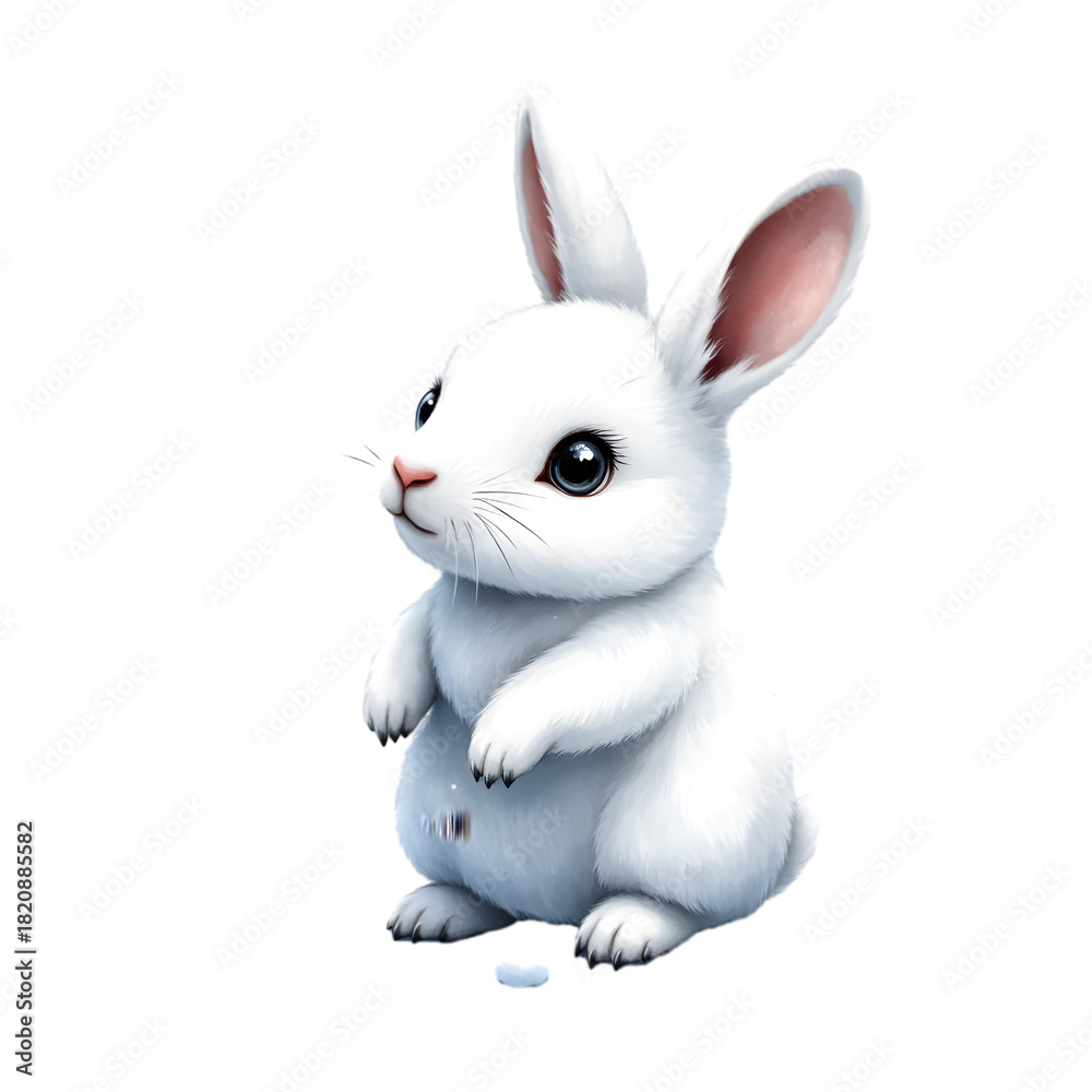 Obraz premium Watercolor Winter Animal Clipart Set with Cute Penguin, Polar Bear, Fox, Reindeer & More – Soft Icy Pastel Snowy Animals, High-Quality PNG, Transparent Background