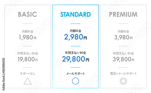 料金表のデザインテンプレート