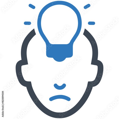 Illumination of Ideas: Depicting the essence of creative thinking, this image portrays a person with a glowing lightbulb emanating above their head, symbolizing innovation and ingenuity.