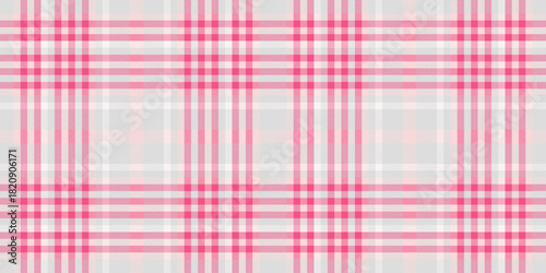Elegant pink and grey tartan pattern. Classic textile design, perfect for backgrounds, apparel, or festive seasonal projects. A versatile, eyecatching backdrop.