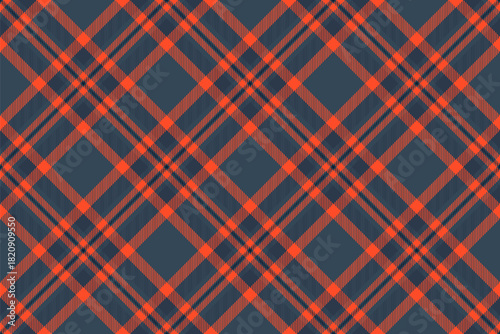Fluffy pattern texture textile, oktoberfest fabric seamless background. Uniform plaid vector tartan check in cyan and red colors.